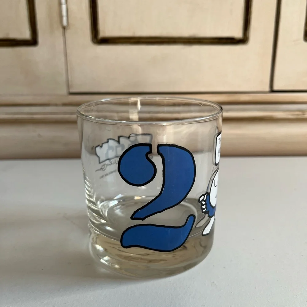 Vintage Ziggy Glass Printed Number 2 “That’s You”Lowball Drinking ‘77 Tom Wilson